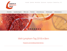 Tablet Screenshot of lymphome.ch